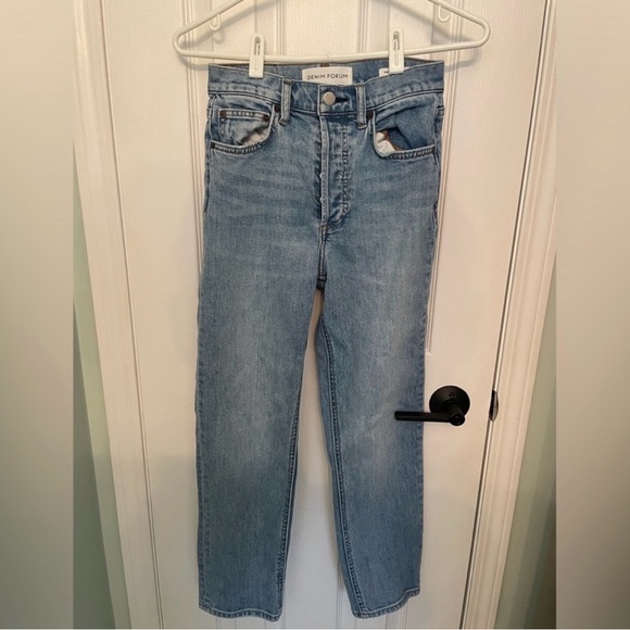 Denim Forum The Arlo High Rise Straight Size 25 26L - Picture 6 of 9